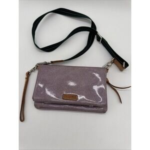 Consuela Uptown Crossbody Bag Purple Pink Glitter Bag Purse